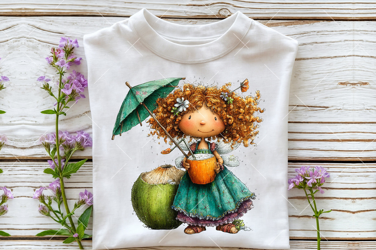 Whimsical Summer Fairy Clipart, an Illustration by OK Design (Photo 5 of 6)