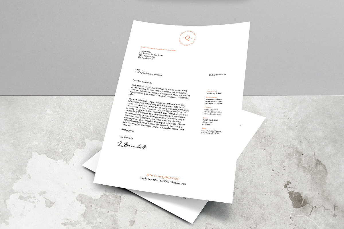 Q: Letter & Invoice Template, a Stationery Template by Kovy (Photo 5 of 6)