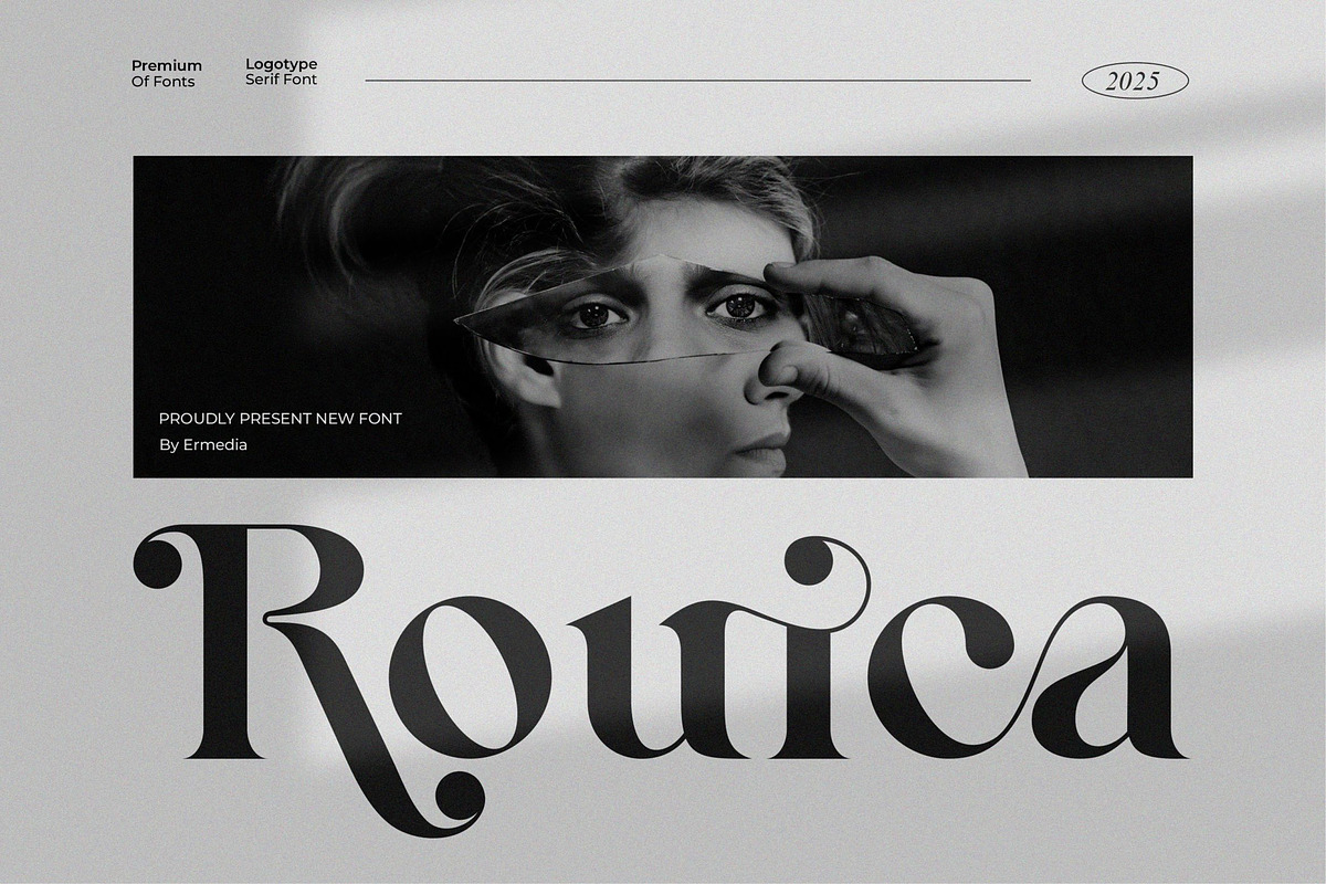 Rouica || Elegant Modern Serif Font, a Serif Font by Ermedia Studio (Photo 1 of 10)