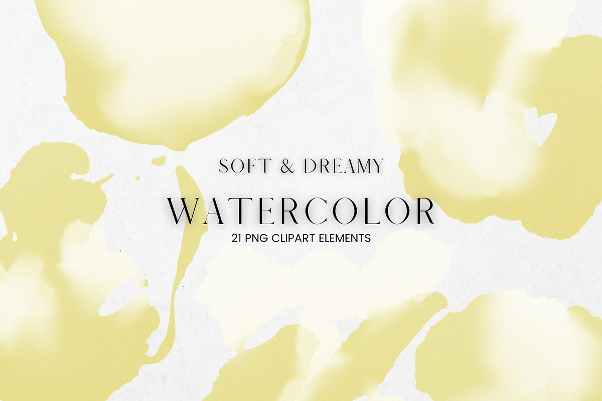 Yellow and White Watercolour Paint, a Decorative Illustration by Pixafied (Photo 1 of 4)