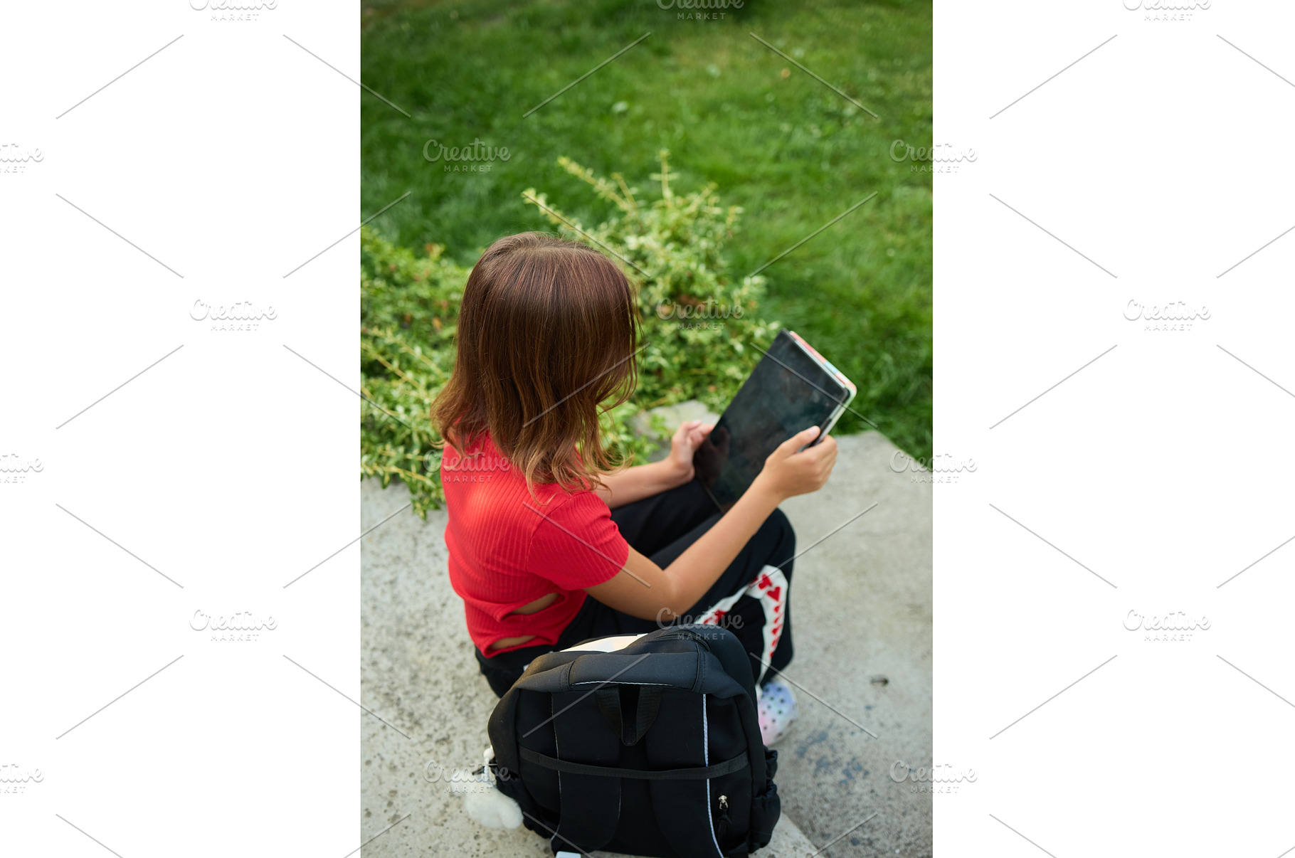 School girl enjoys free time while, a Nature Photo by IlliaBondarPhotography