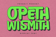 Opeth Wismith Display Font, a Sans Serif Font by Maulana Creative (Thumbnail 1 of 8)