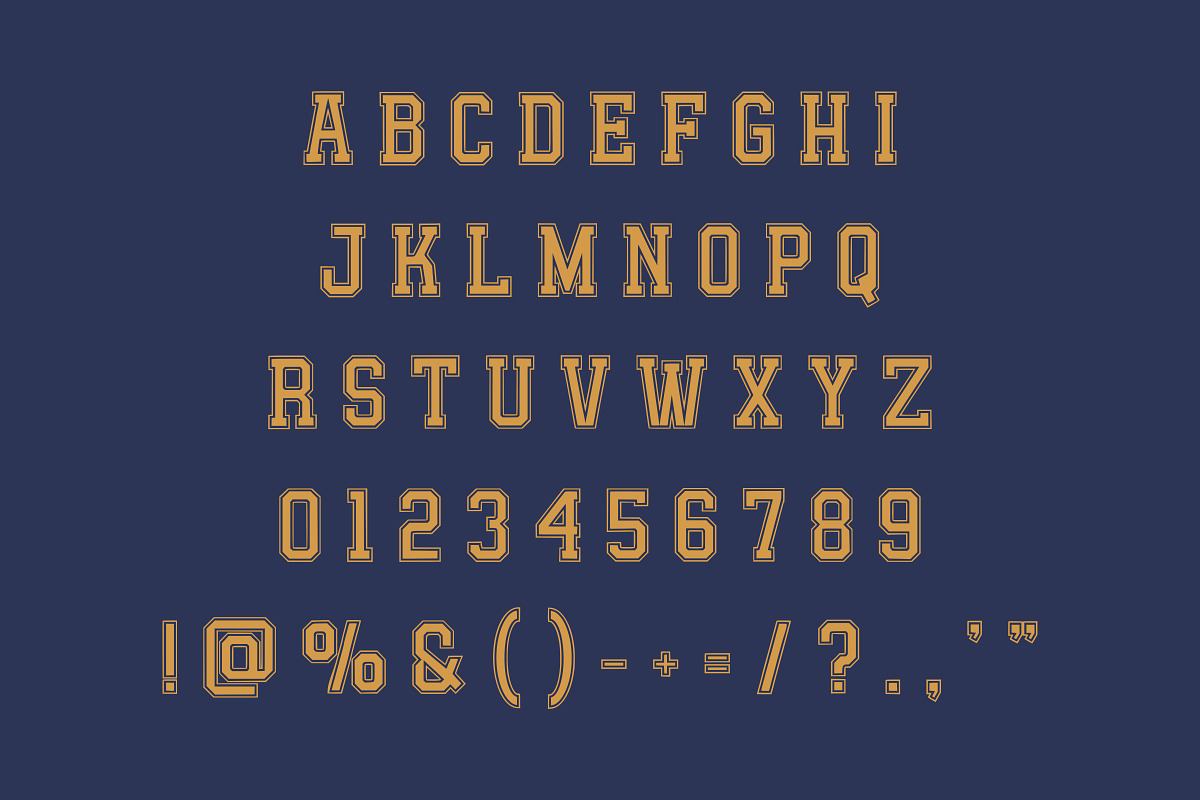 Aesthetic Jersey – Bold College Font, a Slab Serif Font by Limited.studio (Photo 6 of 6)