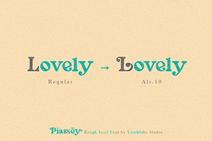 Piassey - Rough Serif Font