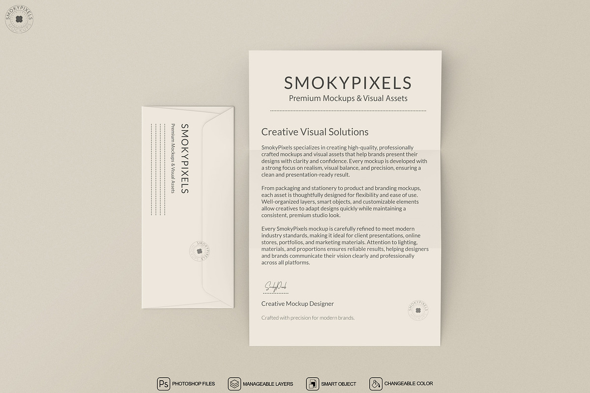 Premium Stationery Mockup Set, a Product Mockup by SmokyPixels (Photo 2 of 6)