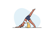 Yoga practice & cat illustration set, a Healthcare Illustration by tetiana.svirska (Thumbnail 3 of 17)