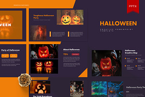 Halloween Creative Party Powerpoint, a Presentation Template by Fortyone