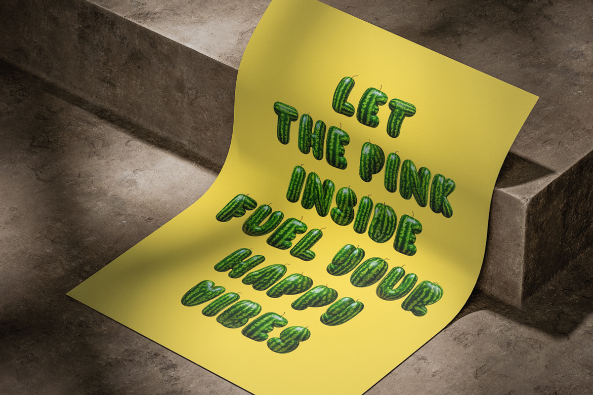 Watermelon Font, a Sans Serif Font by Handmadefont (Photo 5 of 14)