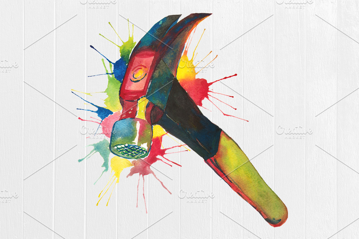Toolbox Prints 4 Construction Tools, an Illustration by ColorfulNest (Photo 6 of 7)