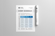 Event Schedule | MS Word & Indesign, a Stationery Template by Leaflove (Thumbnail 4 of 5)