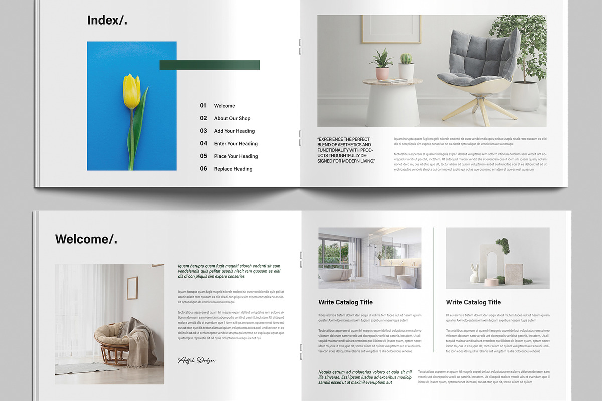 Modern Interior Product Catalog, a Brochure Template by MightyDesign (Photo 3 of 9)