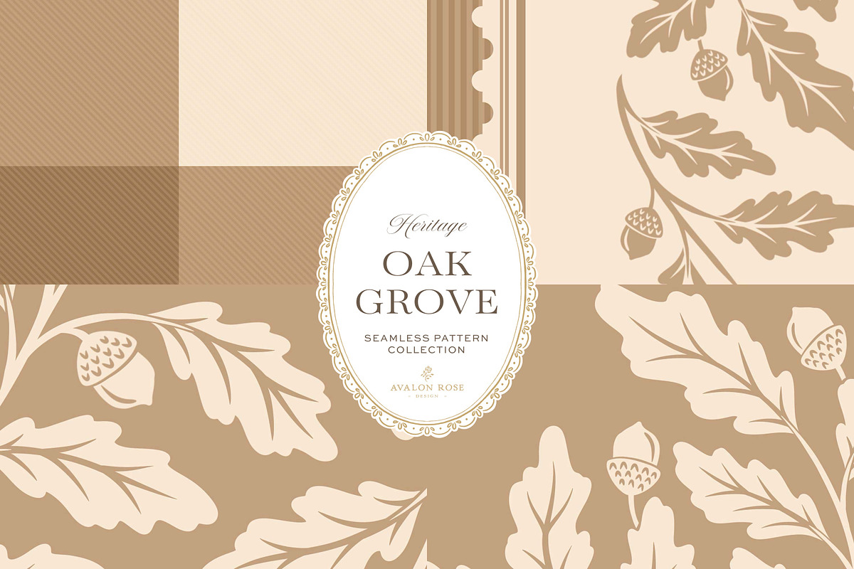Oak & Acorn Autumn Patterns - Tan, a Pattern Graphic by Eclectic Anthology (Photo 13 of 13)