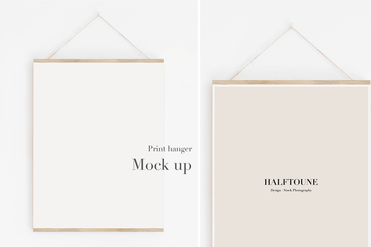 Mockup Print Hanger Poster Mockup, a Graphic by HALFTOUNE (Photo 1 of 7)