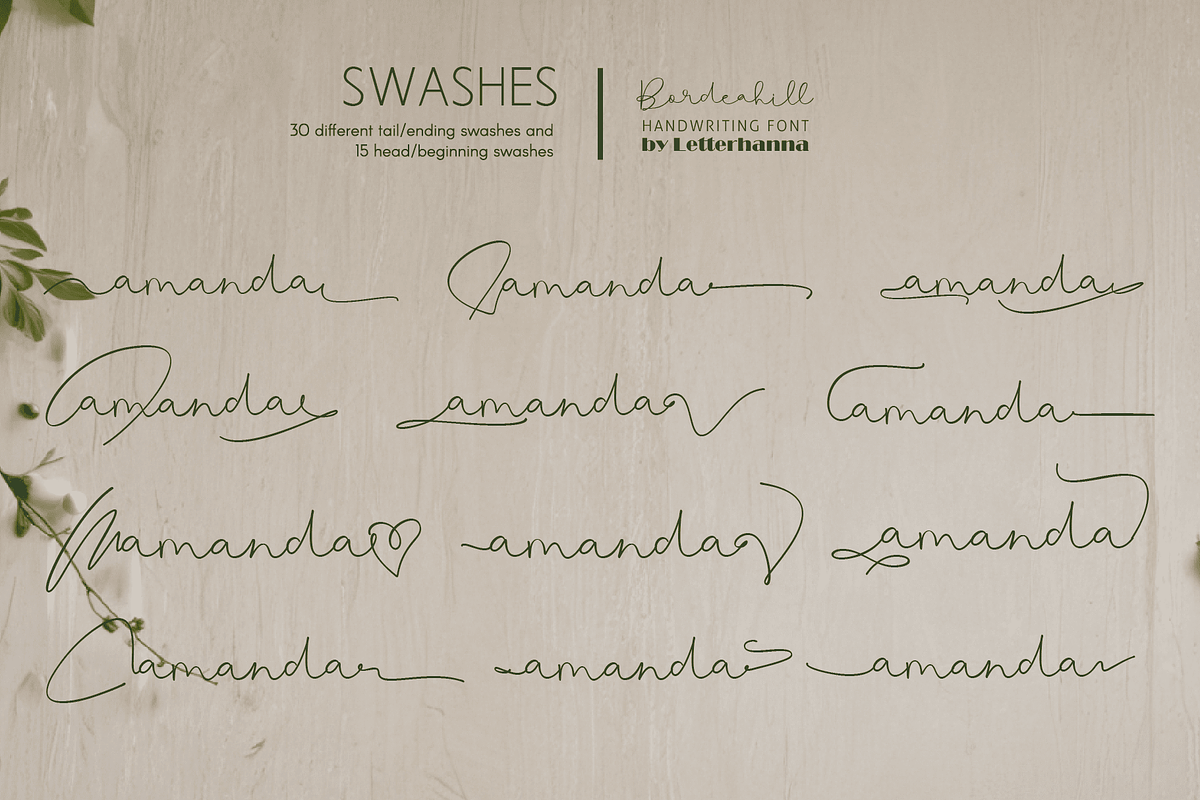 Bordeahill Font, a Handwritten Font by Letterhanna Studio (Photo 9 of 13)