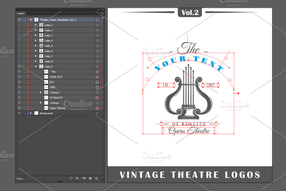 27 Theatre logos templates, a Branding & Logo Template by Art Design (Photo 10 of 38)