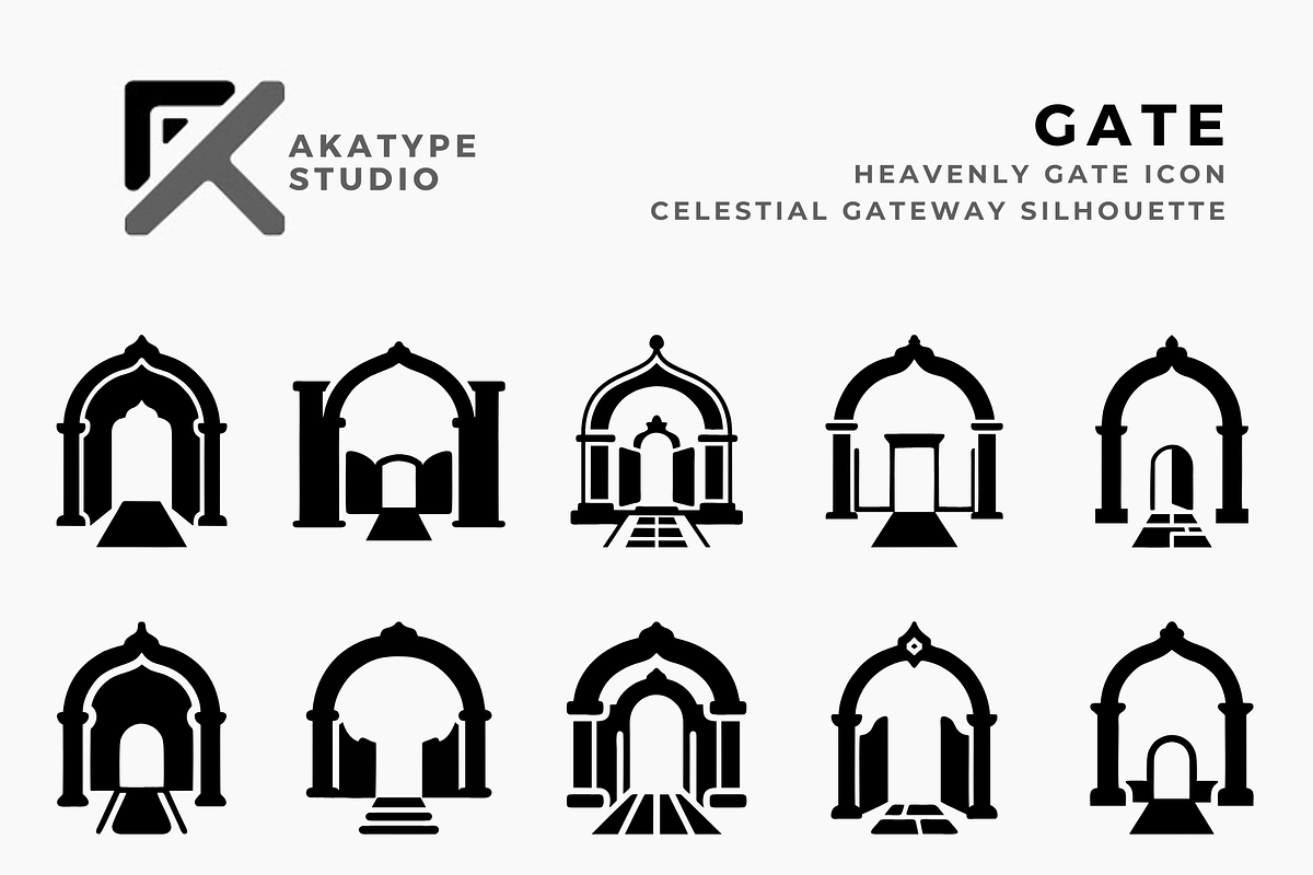 Heavenly Gate Icon, a Solid Icon by Akatype Studio (Photo 1 of 3)