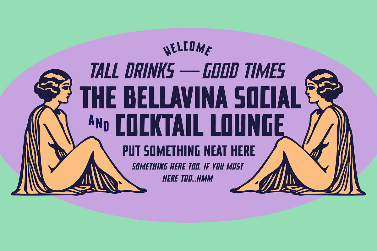 Bellavina Font and Logo Templates, a Handwritten Font by Chad Alan Steinborn (Photo 5 of 6)
