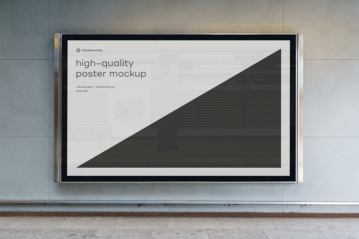 Subway Poster Mockup Bundle Metro, an Advertising Mockup by FoundImages (Photo 13 of 61)