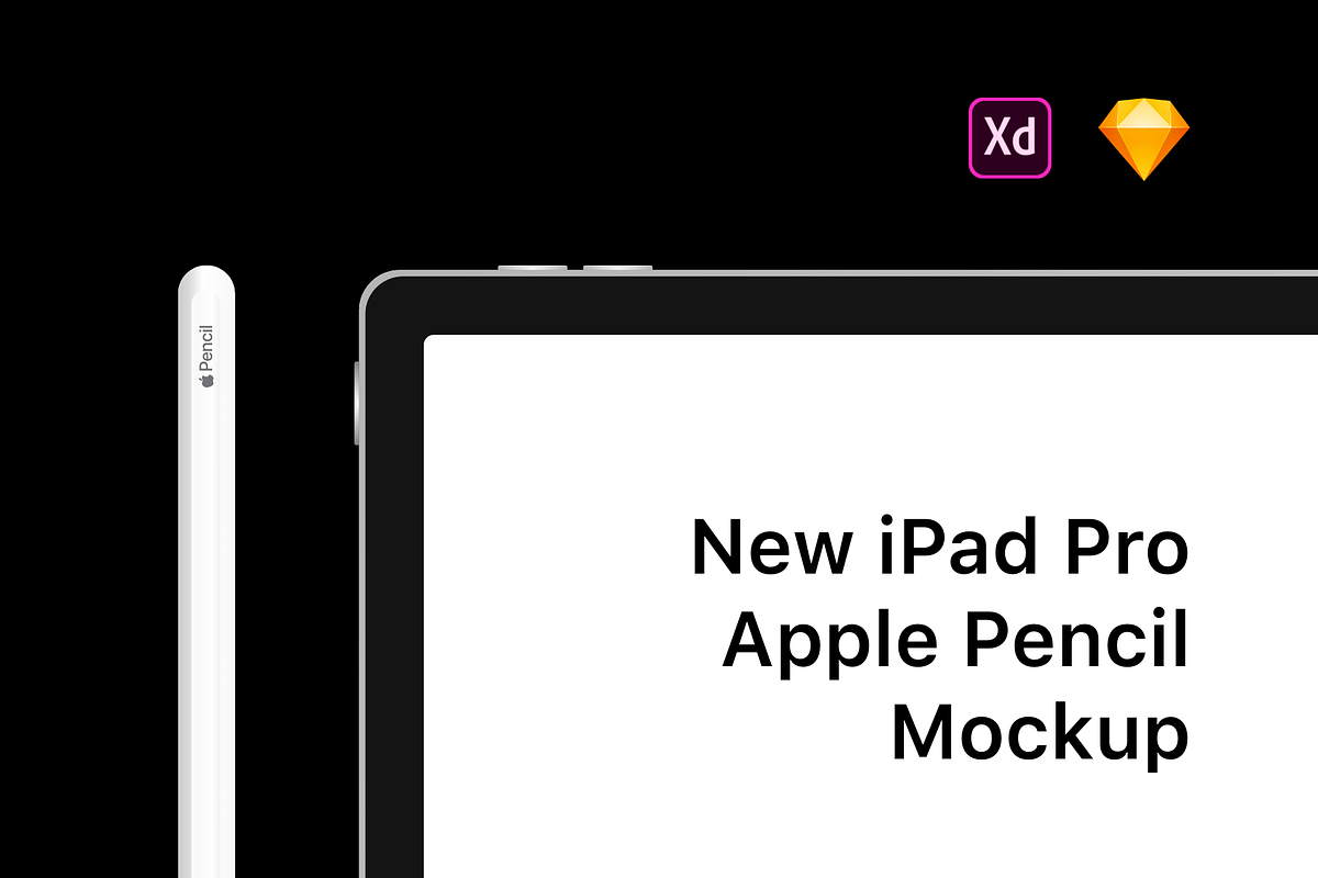 New iPad Pro + Apple Pencil Mockup, a Device Mockup by Kreatif Supply (Photo 1 of 4)