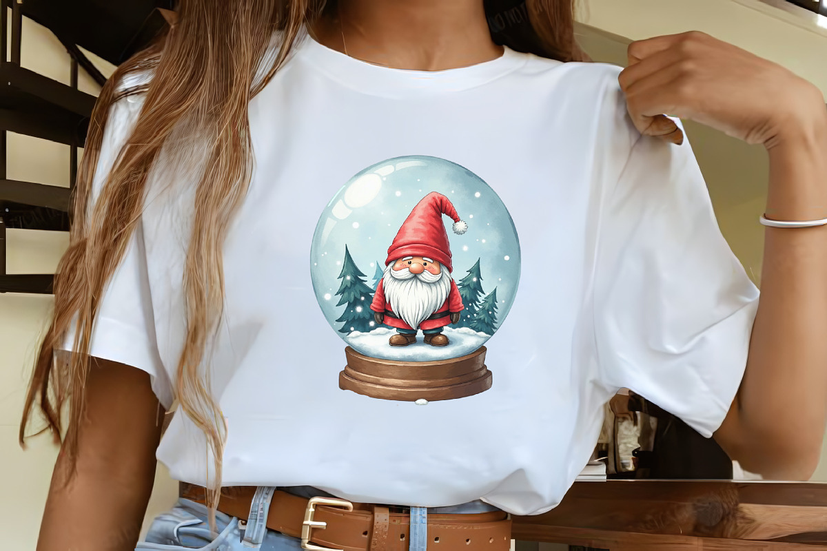 Lridescent Christmas Cute Gnome Clip, an Illustration by CrexoraLab (Photo 1 of 5)