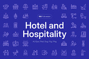 Hotel and Hospitality Icon Set, an Outline Icon by Prosymbols (Thumbnail 1 of 8)