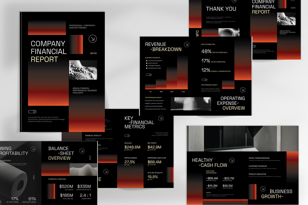 Modern Company Financial Report, a Magazine Template by Annora Studio (Photo 6 of 6)