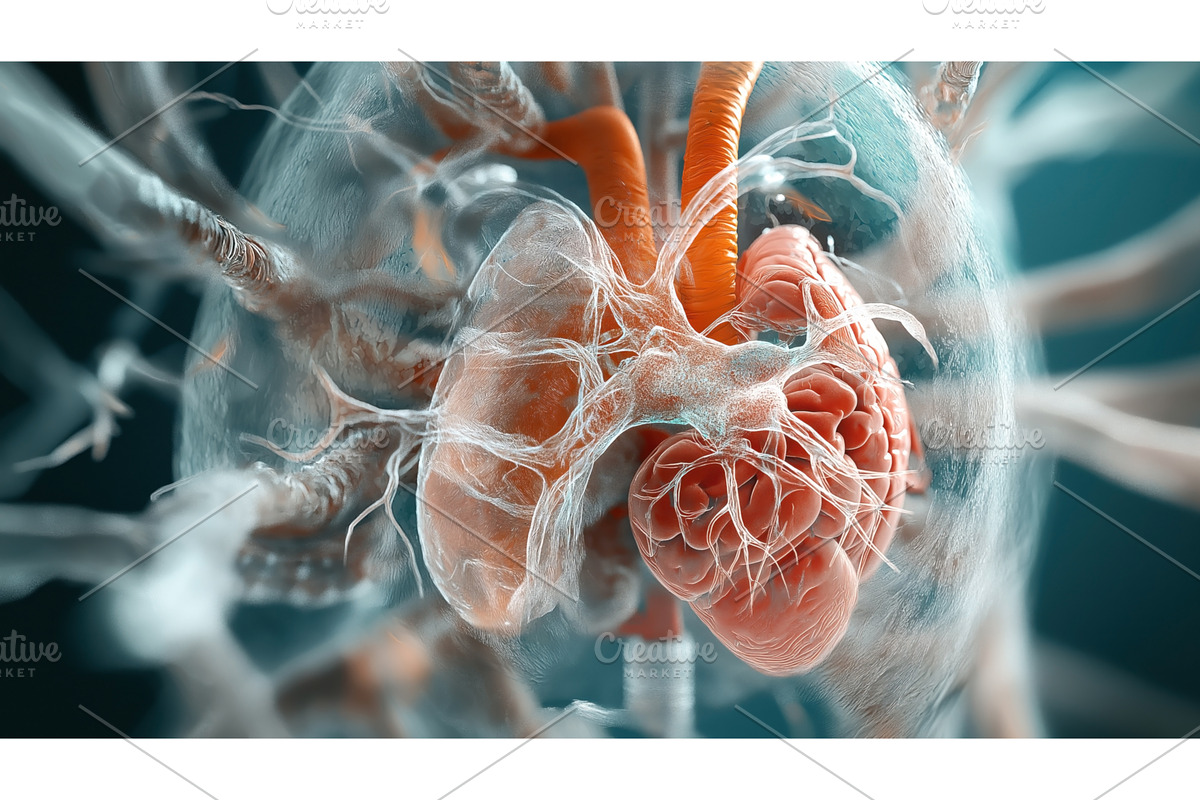 A detailed anatomical image of the, an Object Illustration by Sergey Kotenev