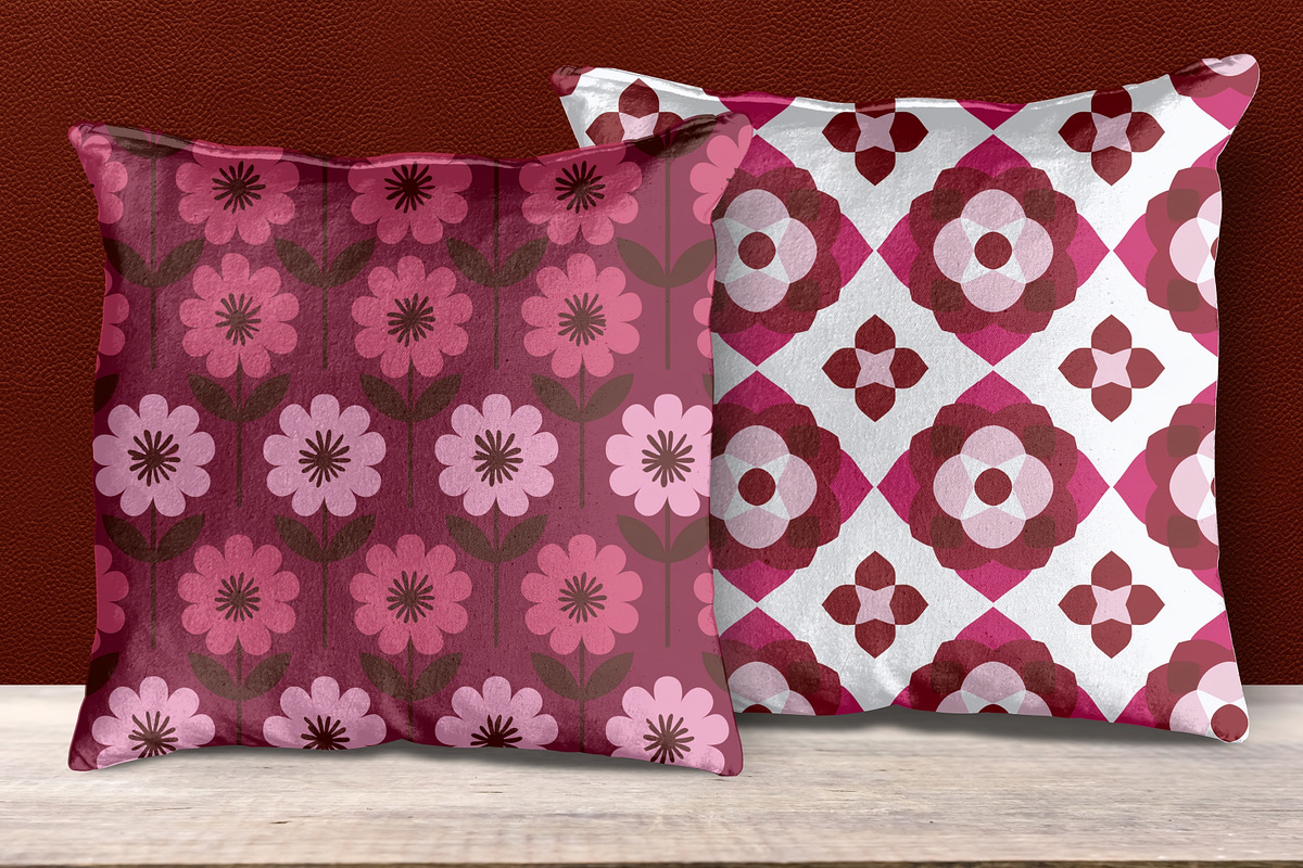 220+ Pink and Burgundy Patterns, a Pattern Graphic by Pattern Whimsy (Photo 5 of 9)