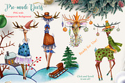 Fashion Christmas Deers Creator, an Object Graphic by Fluffy Unicorn (Thumbnail 3 of 7)