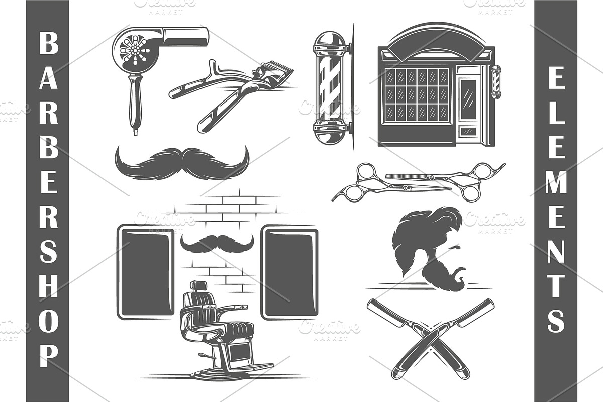 18 Barbershop Logos Templates, a Branding & Logo Template by Art Design (Photo 5 of 19)