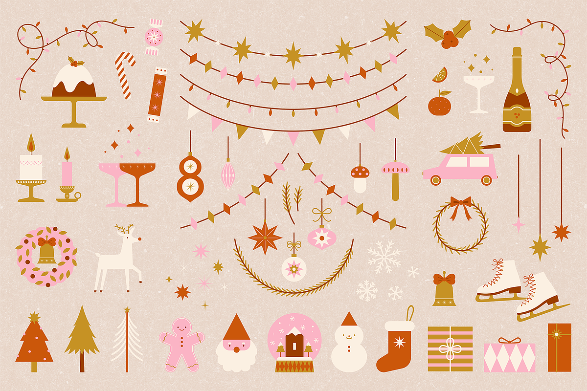 Retro Christmas, a Seasonal Illustration by kondratya (Photo 3 of 12)