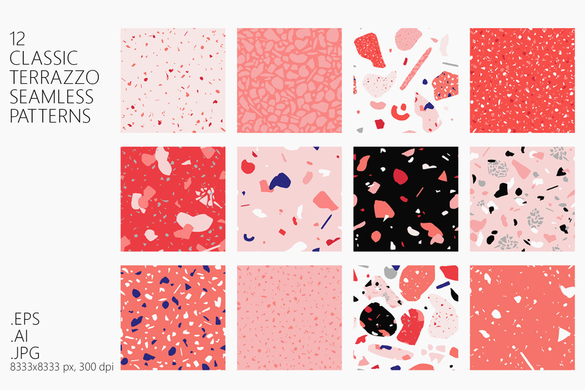 Modern Terrazzo. Abstract patterns, a Pattern Graphic by Julie&Taily (Photo 3 of 14)