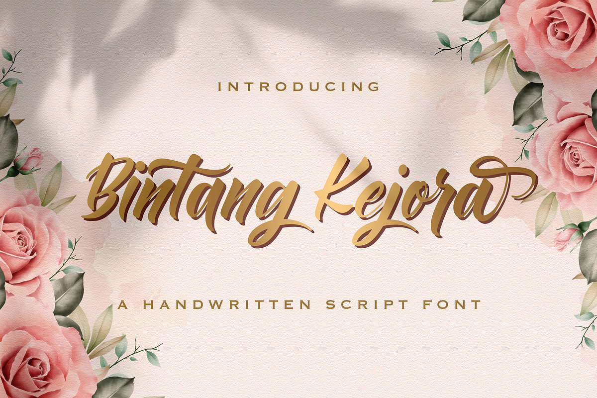 Bintang Kejora - Handwritten Font, a Script Font by StringLabs (Photo 1 of 10)