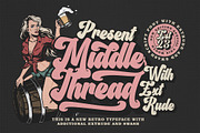 Middle Thread - Retro Font, a Script Font by Maculinc Type (Thumbnail 1 of 11)
