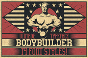 Bodybuilder Layered Font, a Symbol Font by VozzyStock (Thumbnail 5 of 12)