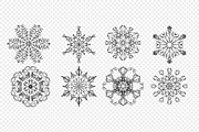 Unique Snowflakes Isolated on a Clea, an Object Graphic by BazziBa♥ (Thumbnail 5 of 5)