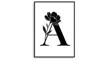 Beautiful flower alphabet set floral, an Illustration by Amazin_art (Thumbnail 8 of 31)