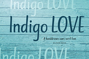 Indigo Love a Sans Serif Font, a Sans Serif Font by Studio Indigo (Thumbnail 1 of 9)