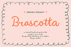 Brascotta Natural Font Duo, a Script Font by 24Design Studios