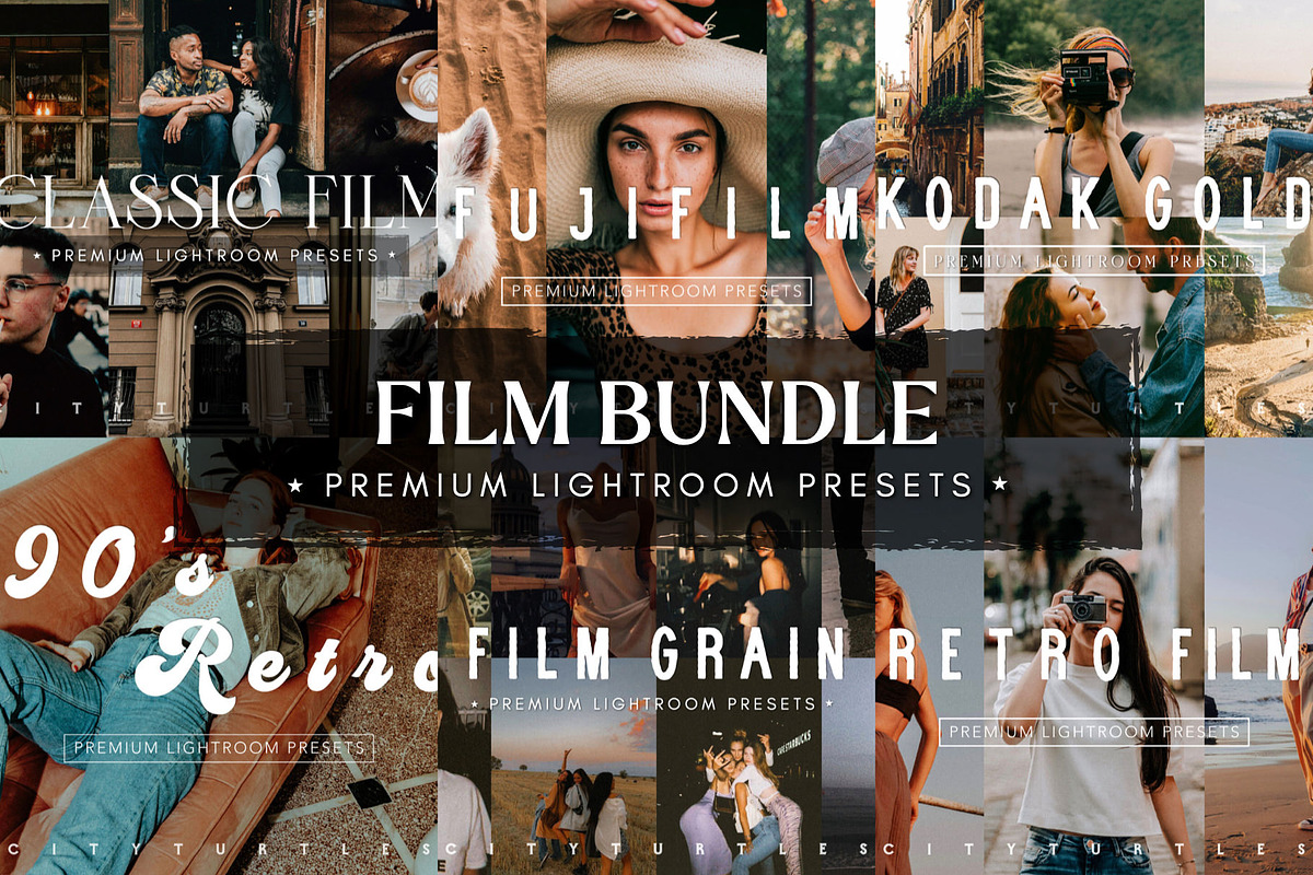 FILM BUNDLE 60+ Lightroom Presets, an Action Add-On by CityTurtles (Photo 1 of 13)