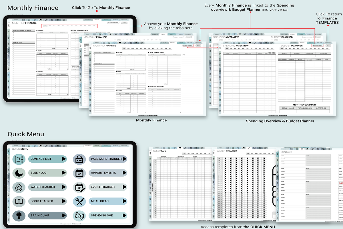 Blue Digital Planner 2025-2026 & Und, a Branding & Logo Template by Plamarplanners (Photo 6 of 10)