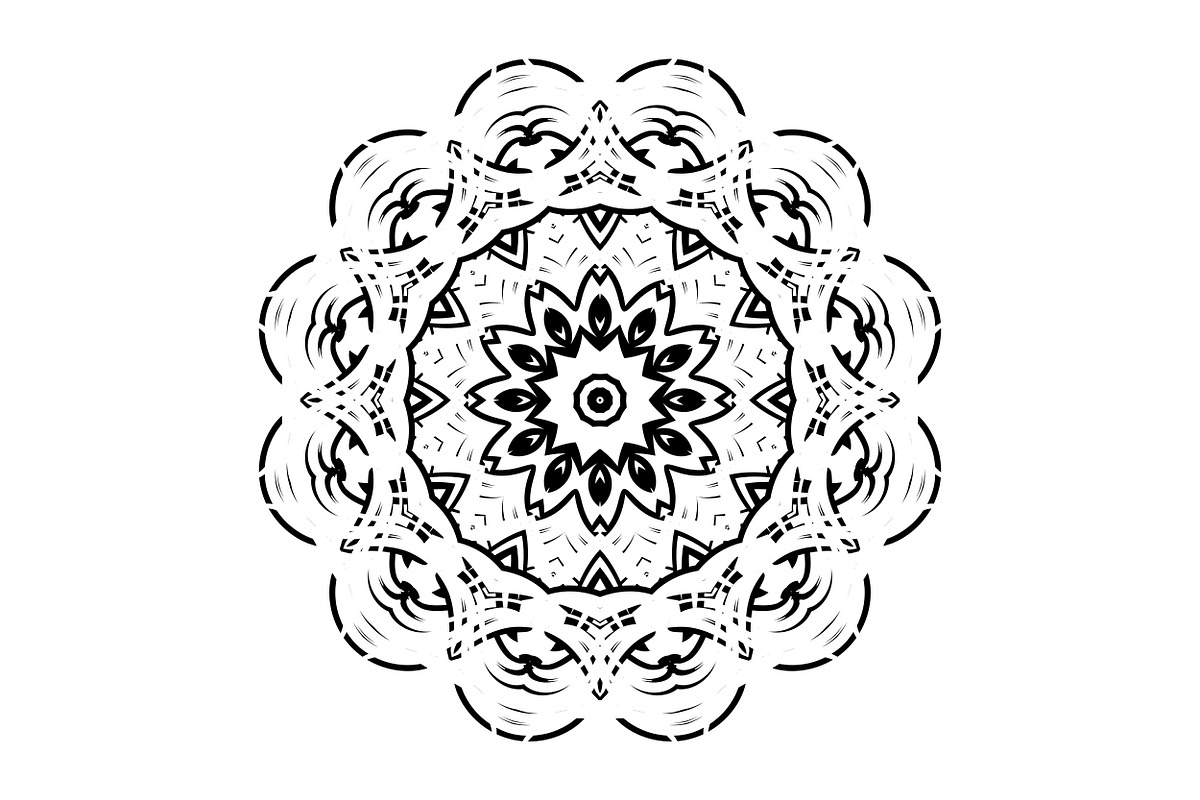 Modern Black and White Mandala Pack, a Decorative Illustration by NJ Himel (Photo 55 of 101)