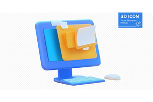 Creative 3D vector illustration, a Technology Illustration by ZinetroN
