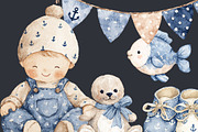 Nautical Nursery Clipart 52PNG 5JPG, an Object Illustration by EleSArtDesign (Thumbnail 3 of 4)