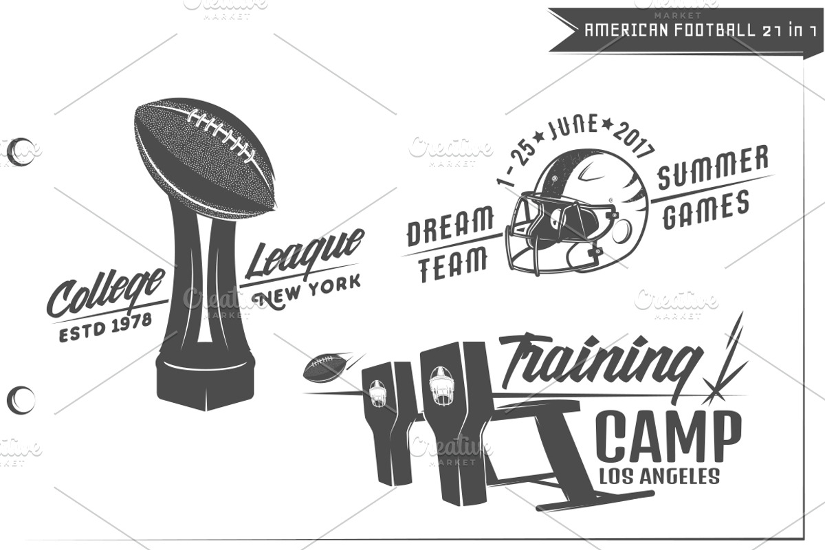 21 in 1 Set of American football, an Icon by Hadanello88 (Photo 4 of 5)