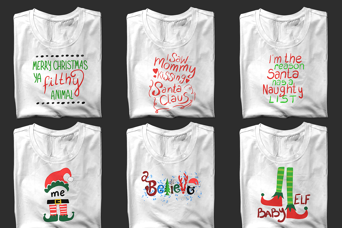 30 Christmas POD Shirt designs, an Illustration by Character (Photo 5 of 6)