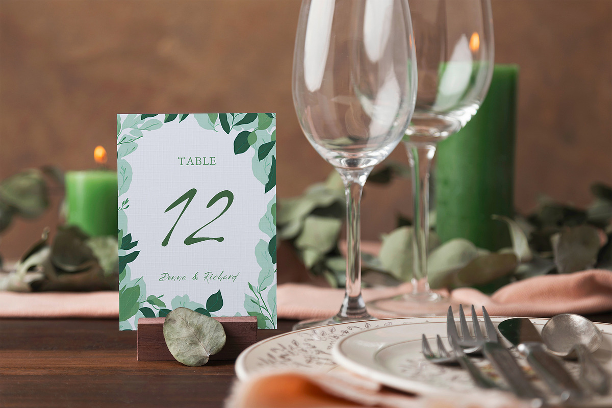 Eucalyptus Wedding Template Bundle, a Stationery Template by MarryMeMoments (Photo 4 of 7)