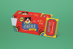 Flat Design Circus Festival Ticket