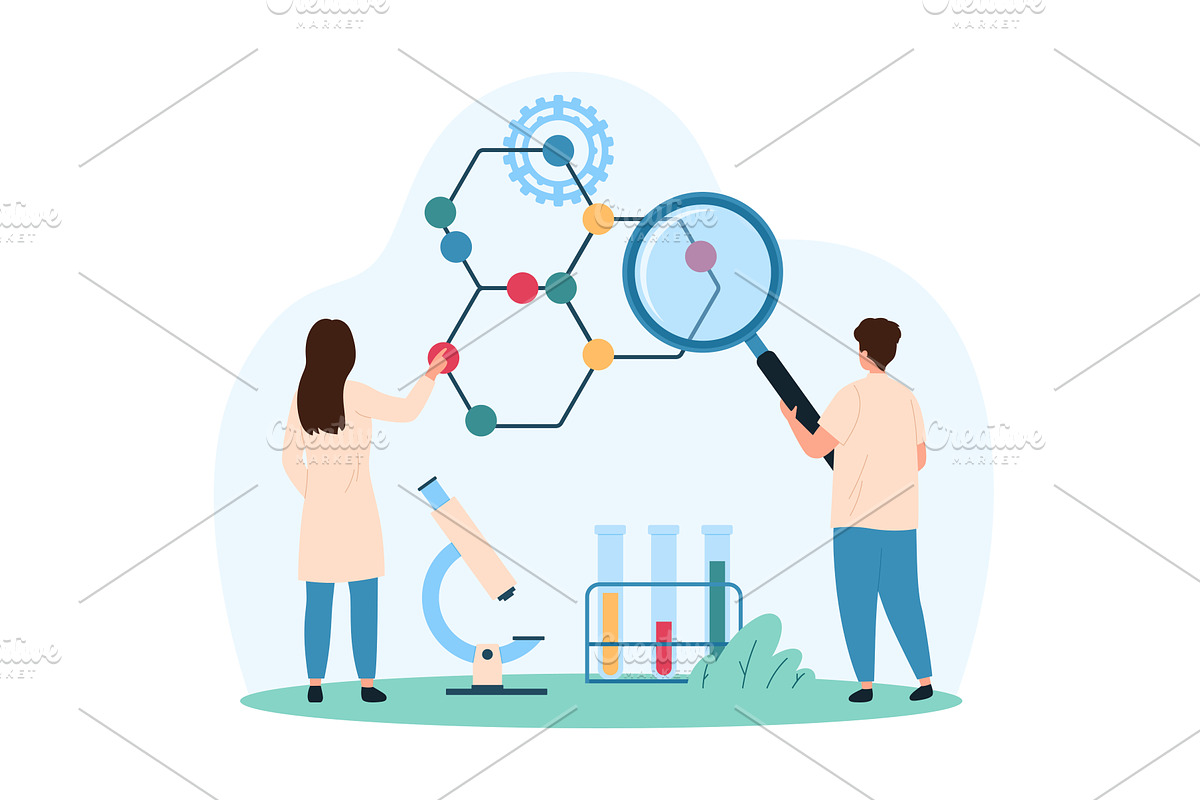 Study chemical formula structure, an Illustration by Flashvector