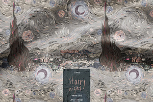 Starry Night Seamless Vector Set